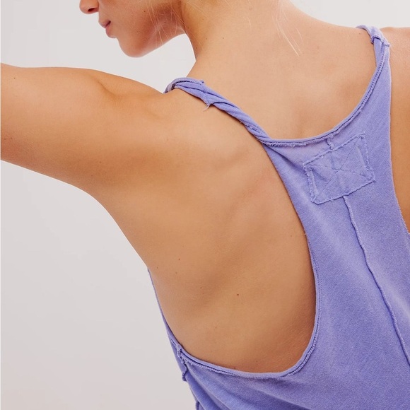 NWOT Free People lo lo tank in periwinkle - Picture 6 of 6